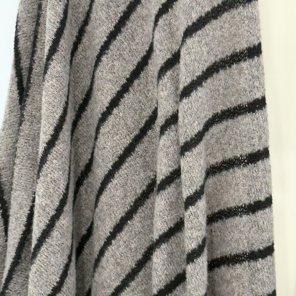 Soft Surroundings Cape Poncho Women's OS Made in USA Striped Fall Winter Weather - Picture 2 of 6